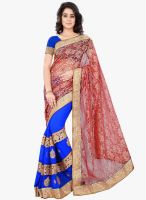 Silk Bazar Red Embellished Saree