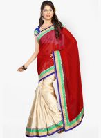 Silk Bazar Red Embroidered Saree