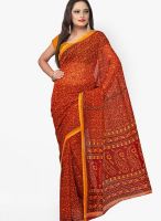 Silk Bazar Red Printed Saree