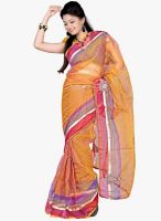 Silk Bazar Rust Embellished Saree