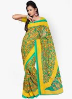 Silk Bazar Yellow Printed Saree