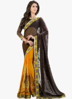 Sourbh Sarees Brown Embroidered Saree