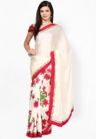 Subhash Sarees Satin Chiffon Beige Printed Saree Subhash Sarees Satin Chiffon Beige Printed Saree