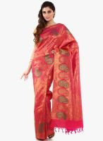 Sudarshan Silk Pink Embellished Saree