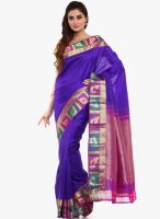 Sudarshan Silk Purple Embellished Saree