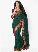 Sudarshan Silk Silk Blend Green Saree