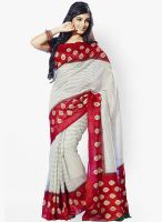 Sudarshan Silk Silk Blend White Saree Sudarshan Silk Silk Blend White Saree