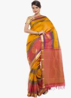 Sudarshan Silk Yellow Printed Saree