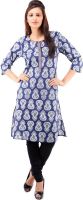The Kurta Express Casual Printed Women's Kurti(Light Blue)