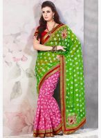 Touch Trends Green Embellished Saree