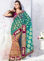 Touch Trends Green Embellished Saree