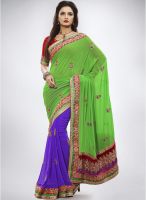 Touch Trends Green Sarees