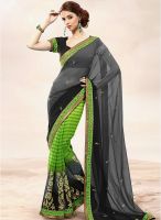 Touch Trends Multicoloured Embroidered Saree