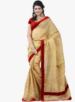 Triveni Sarees Beige Border Work Festive Saree