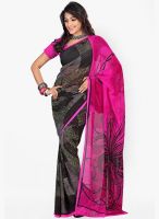 Triveni Sarees Black Printed Saree