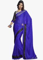 Triveni Sarees Blue Embellished Saree