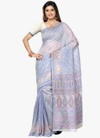 Triveni Sarees Blue Printed Saree