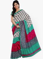 Triveni Sarees Cream Printed Saree