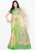 Triveni Sarees Green Printed Saree