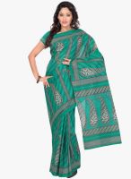 Triveni Sarees Green Printed Saree