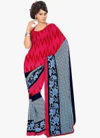 Triveni Sarees Magenta Printed Saree