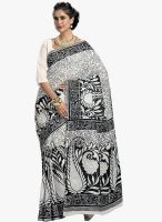 Triveni Sarees Off White Printed Casual Saree