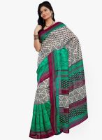 Triveni Sarees Off White Printed Saree