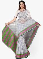Triveni Sarees Off White Printed Saree