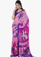 Triveni Sarees Pink Printed Casual Saree