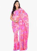 Triveni Sarees Pink Printed Saree