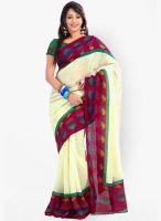 Triveni Sarees Printed Cream Saree