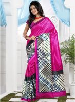 Triveni Sarees Printed Magenta Saree
