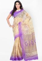 Triveni Sarees Purple Printed Saree