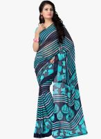 Vaamsi Blue Printed Saree