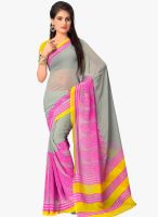 Vaamsi Pink Printed Saree