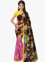 Vaamsi Pink Printed Saree