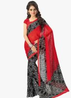 Vaamsi Red Printed Saree