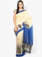 Vaishali Beige Printed Silk Blend Saree