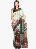Vaishali Black Printed Silk Blend Saree
