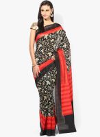 Vaishali Black Printed Silk Blend Saree