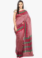 Vaishali Maroon Printed Silk Blend Saree