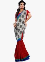 Varanga Red Printed Saree