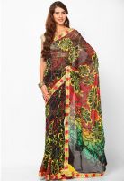 Vichitra Multicoloured Printed Georgette Saree