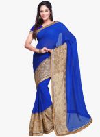 Vishal Blue Embroidered Saree