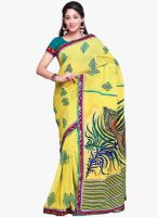 Vishal Yellow Printed Saree
