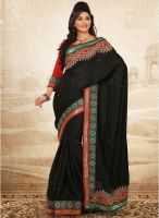 Xclusive Chhabra Black Embroidered Saree