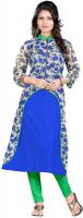 Aashvi Creation Wedding, Party, Festive, Casual, Formal Floral Print Women's Kurti(Blue)