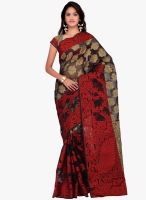 Apple Creation Red printed saree