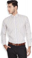 Arihant Men's Checkered Formal Yellow Shirt