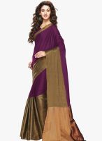 Aura Purple Solid Saree
